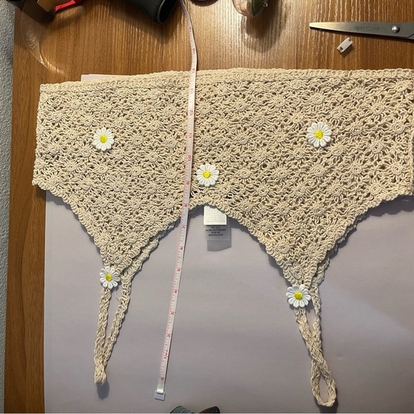 Y2k Sans souci sunflower crochete tank top size xs - Picture 6 of 6